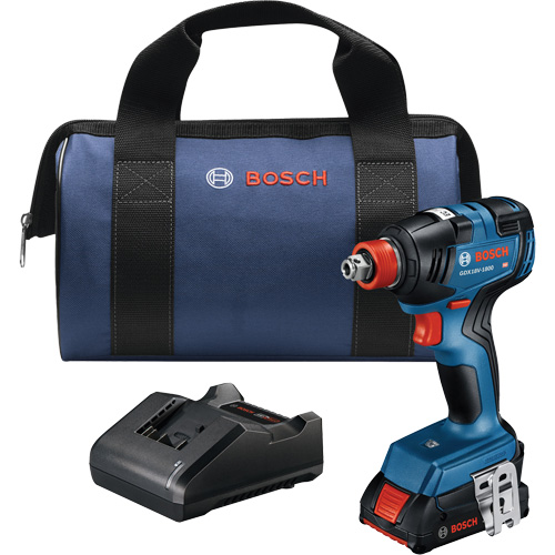 Ensemble visseuse/cl&eacute; &agrave; chocs 2-en-1 pour embouts et douilles, 1/2", 1800 lb-po Couple max., 18 V, Lithium-ion Ontario Packaging