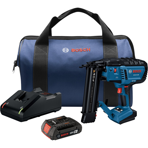 Brushless 18-Gauge Brad Nailer Kit with Standard Power Battery, 18 V, Lithium-Ion Ontario Packaging