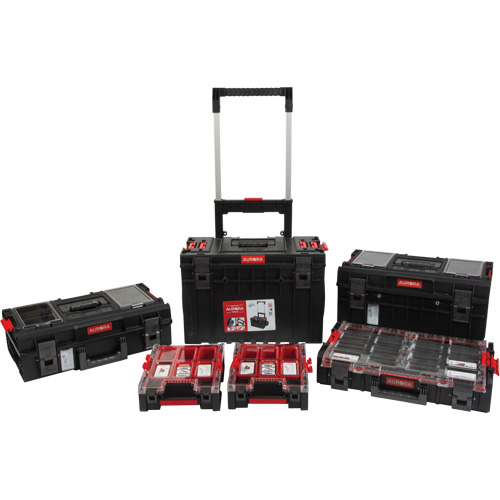Ensemble de d&eacute;part roulant de coffres &agrave; outils Arx de 5 morceaux, 25-1/5" x 19" x 54-3/5", Noir Ontario Packaging