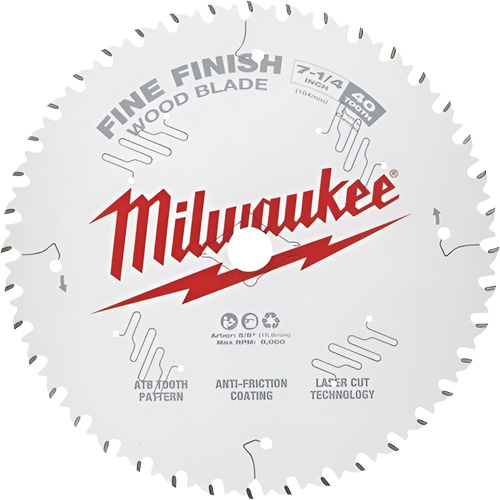 Fine Finish Circular Saw Blades, 7-1/4", 40 Teeth, Wood Use Ontario Packaging