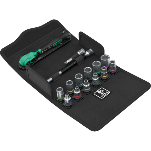Jeu de cl&eacute; &agrave; cliquet SA 13 Zyklop Comfort avec levier dinversion, 15 Mcx, Prise de 1/4" Ontario Packaging