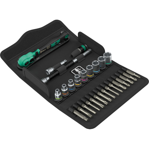 Jeu de cl&eacute; &agrave; cliquet SA 14 Zyklop Comfort avec levier dinversion, 28 Mcx, Prise de 1/4" Ontario Packaging