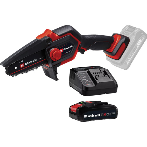 Cordless Compact Pruning Chain Saw with 2.5Ah Battery & Charger Starter Kit, 6", Battery Powered, 18 V Ontario Packaging
