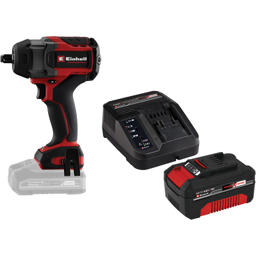 Cl&eacute; &agrave; chocs professionnelle sans fil avec batterie 4 Ah PXC et ensemble de d&eacute;part de chargeur, 18 V, Mandrin 1/2" Ontario Packaging
