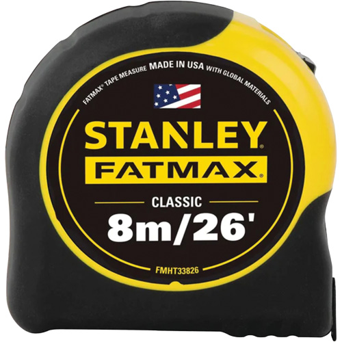 FATMAX&reg; Tape Measure, 1-1/4" x 26'/8 m, Imperial & Metric Graduations Ontario Packaging