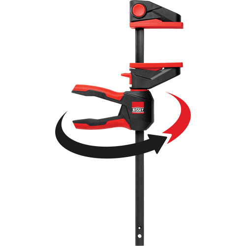 Serre-joints &agrave; g&acirc;chette pour barres &agrave; une main avec poign&eacute;e rotative &agrave; 360°, 4-1/2" (114,3 mm) Ontario Packaging