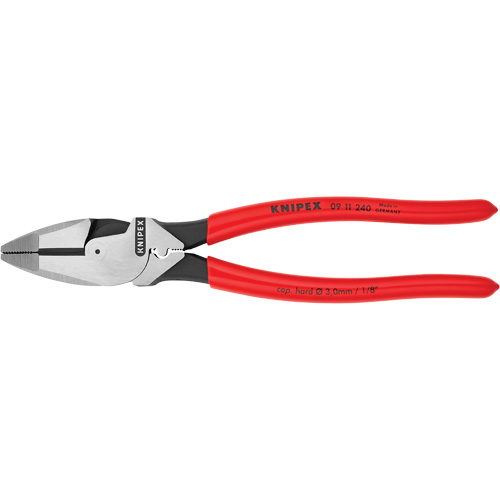 High Leverage Lineman's Pliers New England with Fish Tape Puller & Crimper Ontario Packaging
