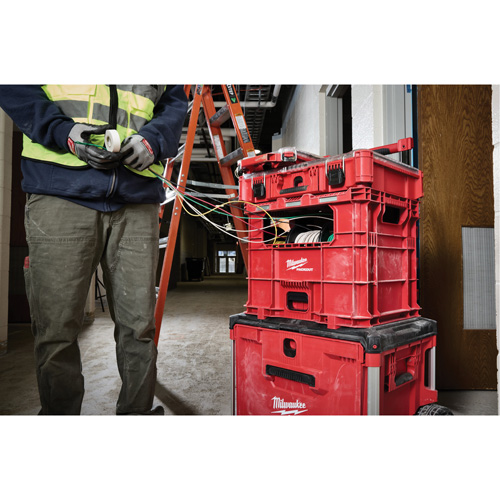 Bac distributeur de fils XL PACKOUT, 15-3/4" x 18-5/8" x 15", Noir/Rouge Ontario Packaging