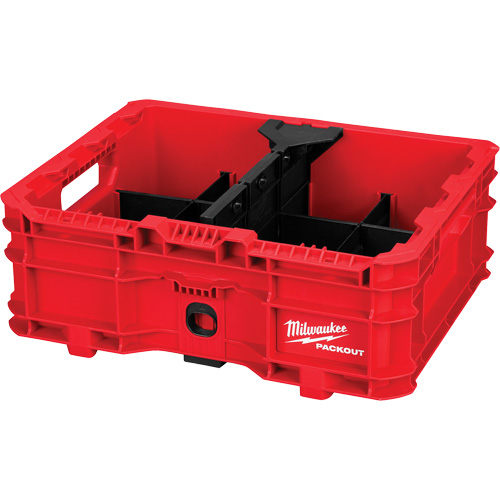 Bac &agrave; profil bas PACKOUT, 15" x 18-5/8" x 6-5/8", Noir/Rouge Ontario Packaging