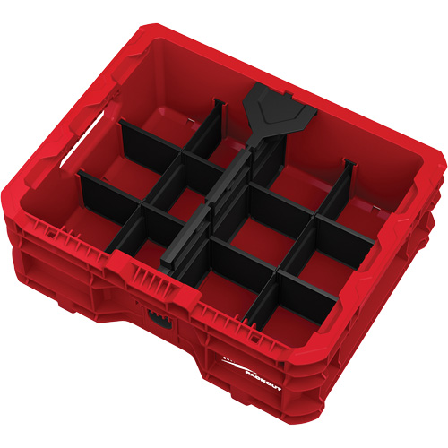 Bac &agrave; profil bas PACKOUT, 15" x 18-5/8" x 6-5/8", Noir/Rouge Ontario Packaging