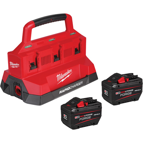 Ensemble de d&eacute;marrage M18 Forge avec 2 bloc-piles et chargeur rapide &agrave; six baies, Lithium-ion, 18 V, 12 Ah Ontario Packaging