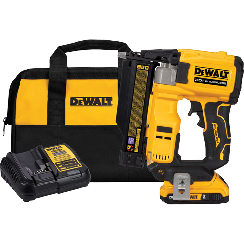 ATOMIC COMPACT SERIES Brushless Cordless 23 Ga. Pin Nailer Kit, 20 V, Lithium-Ion Ontario Packaging