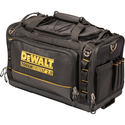 ToughSystem&reg; 2.0 Dirt Repellent Jobsite Tool Bag, 1680 Denier, 50 Pockets, Black/Yellow Ontario Packaging