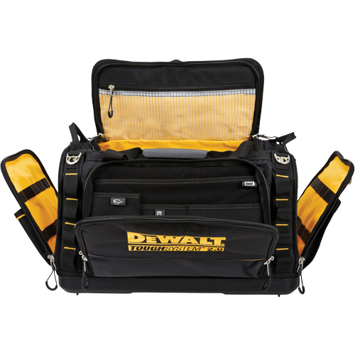 ToughSystem&reg; 2.0 Dirt Repellent Jobsite Tool Bag, 1680 Denier, 50 Pockets, Black/Yellow Ontario Packaging