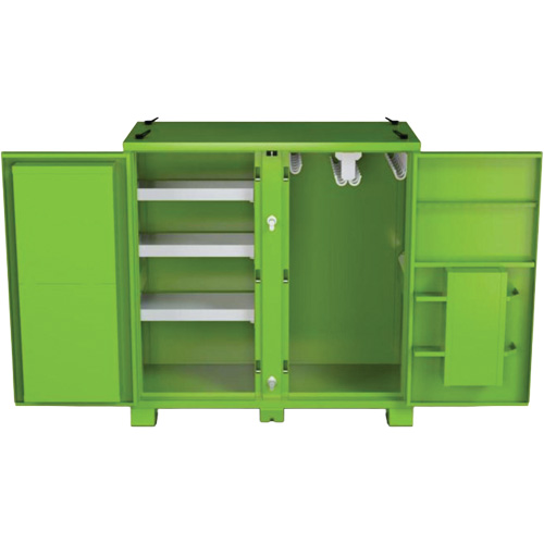 Armoire de rangement d'&eacute;PI sur place, Acier, Vert lime haute visibilit&eacute; Ontario Packaging