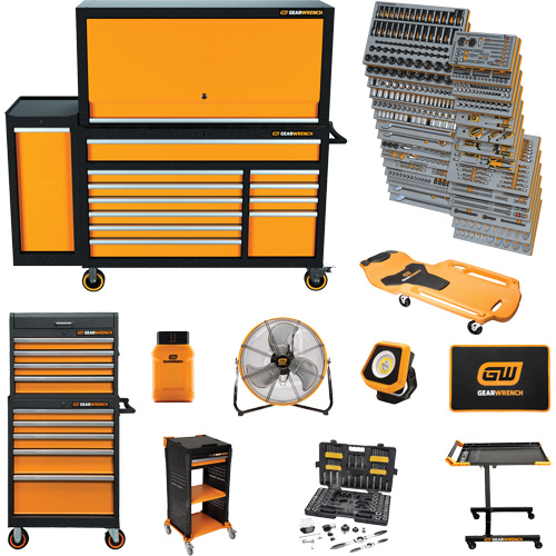 MEGAMOD Master Mechanics Tool Set in Premium Modular Foam Trays with Tool Storage & Shop Equipment, 1331 Pieces Ontario Packaging