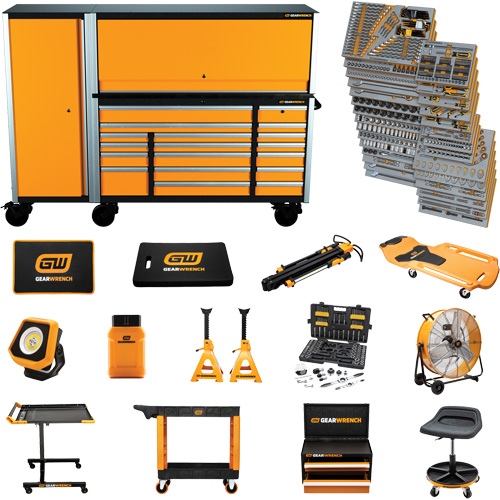 MEGAMOD Mechanics Tool Set in Premium Modular Foam Trays with Tool Storage & Shop Equipment, 1629 Pieces Ontario Packaging