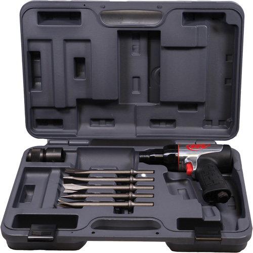 Heavy-Duty Air Hammer with Chisels, 16.2 CFM, 1/4" NPT, 3330 BPM, 3/4" x 2-1/2" (0.0mm x 0.0mm) Ontario Packaging