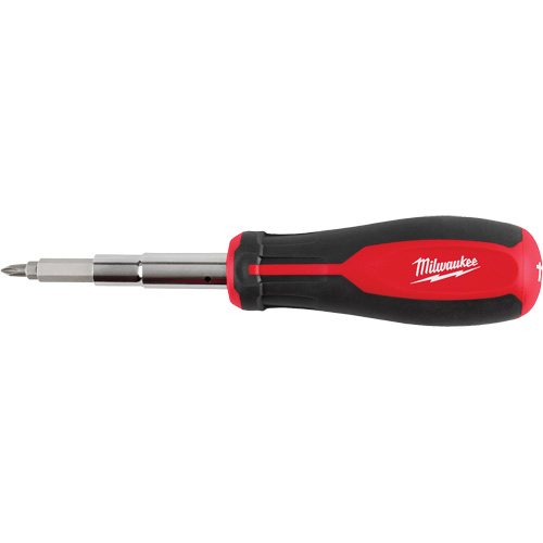 11-in-1 Magnetic 1/4" & 3/8" Drive Multi-Bit Screwdriver, 8" L, Cushion Grip Handle Ontario Packaging