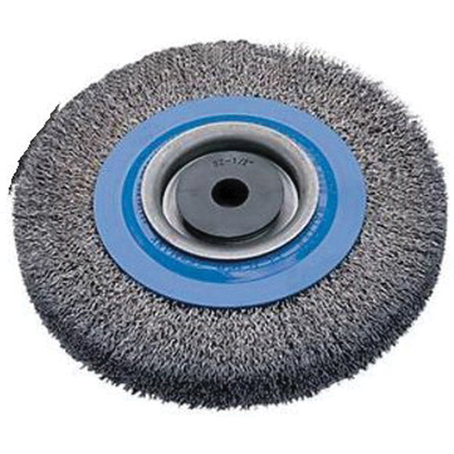 Brosses rotatives &agrave; fils torsad&eacute;s d'&eacute;tabli, 6" dia., Fils 0,0118", Arbre 1/2" - 1-1/4" Ontario Packaging