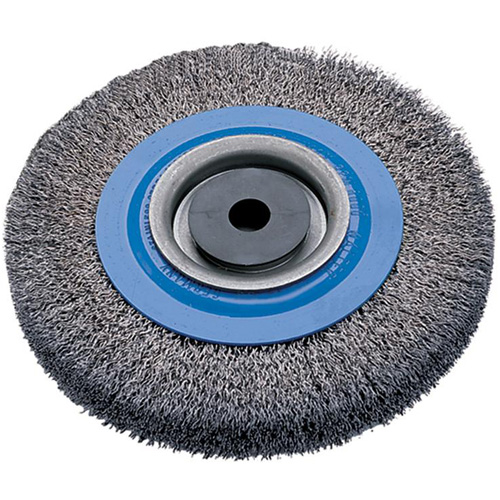 Brosses rotatives &agrave; fils torsad&eacute;s d'&eacute;tabli, 6" dia., Fils 0,0118", Arbre 1/2" - 1/4" Ontario Packaging