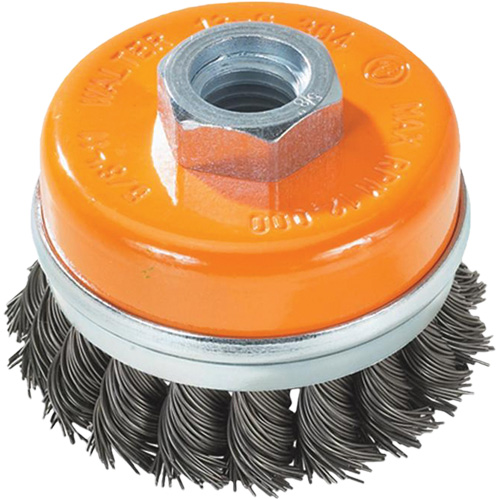 Knot-Twisted Wire Cup Brush, 5" Dia. x 5/8"-11 Arbor Ontario Packaging