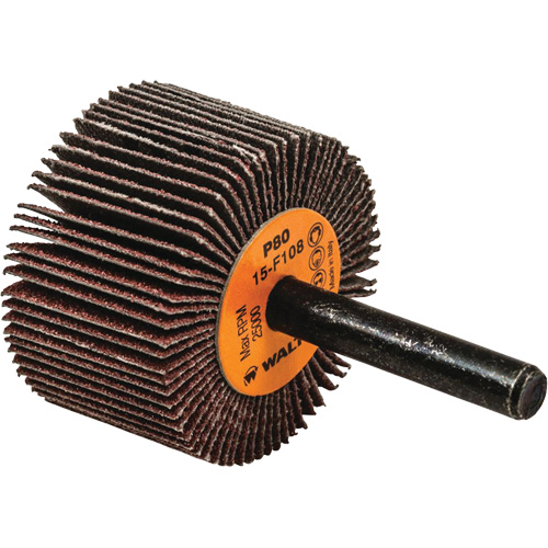 Flap Wheels-Coolcut Flap Wheels, Aluminum Oxide, 80 Grit, 1-1/2" x 1" x 1/4" Ontario Packaging