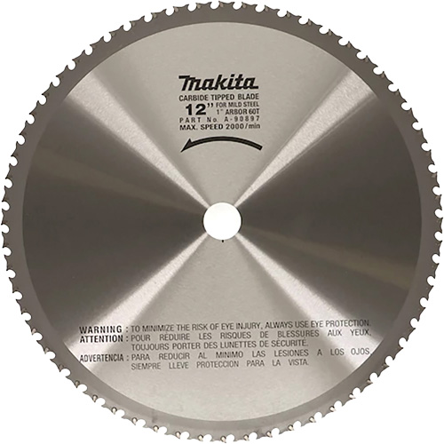 Lame de tronçonneuse pour scies &agrave; tronçonner portatives, 12", 60 dents, Pour M&eacute;tal Ontario Packaging