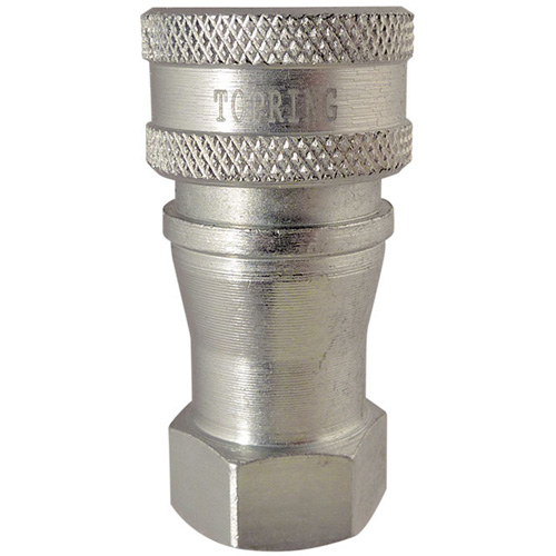 RACCORD HYDRAULIQUE FERMETURE 2 VOIES,1/8NPT,ACI, Laiton/Acier inoxydable Ontario Packaging