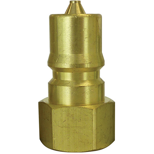 Hydraulic Quick Coupler Plug, 1/2" Dia., Brass Ontario Packaging