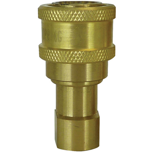 RACCORD HYDRAULIQE FERME2VOIES,1/4NPT,LAITON, Laiton/Acier inoxydable Ontario Packaging