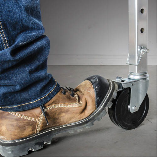 Mobile Work Scaffolding - Maxi Square Scaffolding, Aluminum Frame, 74" D x 75" H Ontario Packaging