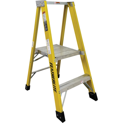 Industrial Heavy-Duty Platform Stepladders (6500 Series), 4', 300 lbs. Cap. Ontario Packaging