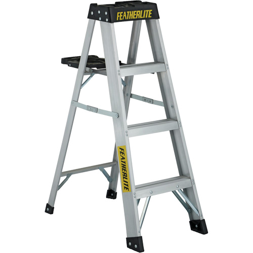 3400 Series Industrial Extra Heavy-Duty Step Ladder, 4', Aluminum, 300 lbs. Capacity, Type 1A Ontario Packaging