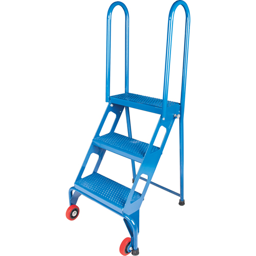 &eacute;chelle pliante portative, 3 marches, Perfor&eacute;, Hauteur 30" Ontario Packaging