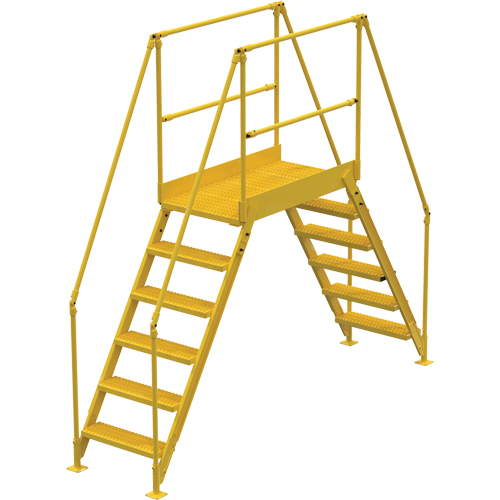 Crossover Ladder, 116" Overall Span, 60" H x 48" D, 24" Step Width Ontario Packaging
