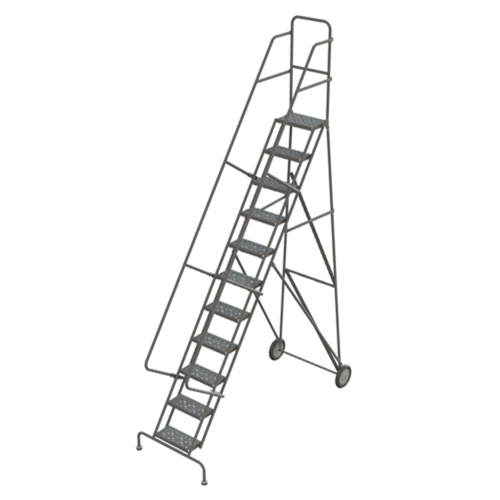 Rolling Ladder, 11 Steps, Serrated, 116" High Ontario Packaging