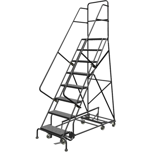 &eacute;chelles roulantes multidirectionnelles, 8 marches, Largeur de la marche 24", Hauteur de la plateforme 80", Acier Ontario Packaging