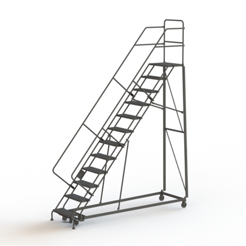 &eacute;chelles robustes en angle de s&eacute;curit&eacute;, 12 marches, Perfor&eacute;, Inclinaison 50°, Hauteur 120" Ontario Packaging