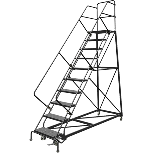 &eacute;chelles en angle de s&eacute;curit&eacute;, 9 marches, Perfor&eacute;, Inclinaison 50°, Hauteur 90" Ontario Packaging