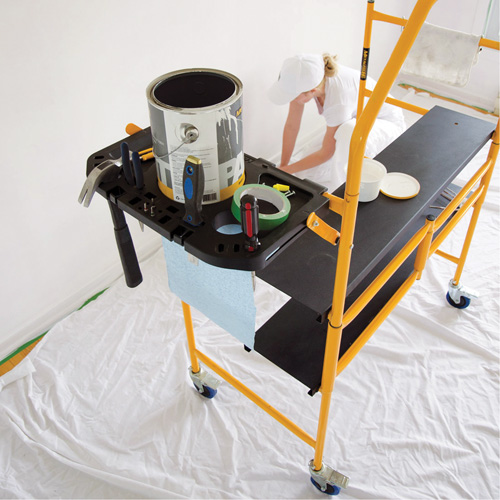 nsemble d'&eacute;chafaudage &agrave; montant de s&eacute;curit&eacute; & tablette pour outils de 4' Jobsite Series, Cadre Acier, 49-1/2" p x 57-3/4" h Ontario Packaging