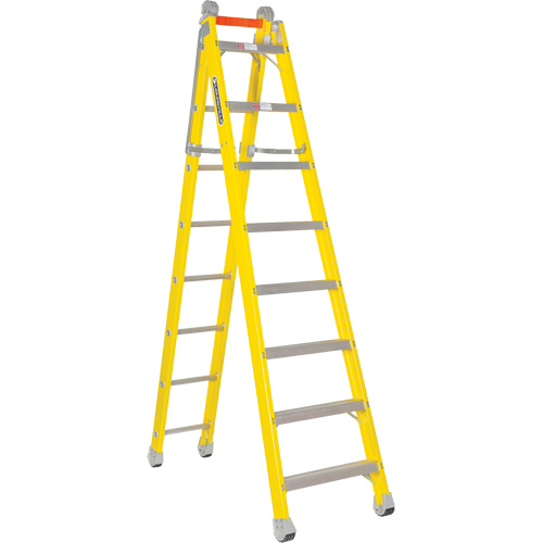 Step to Straight Ladder, 13.8', Fibreglass, 375 lbs., CSA Grade 1AA Ontario Packaging