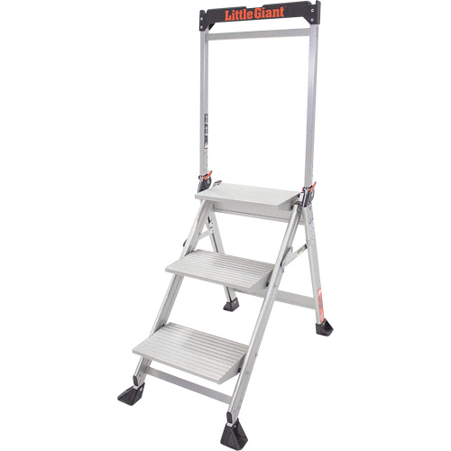 Jumbo Step Ladder, 2.2', Aluminum, 375 lbs. Capacity, Type 1AA Ontario Packaging