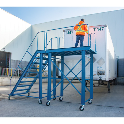 &eacute;chelle &agrave; neige, Acier, 10 Marches, 99" ha, 85-1/2" p, 48" Marche, Stri&eacute; Ontario Packaging