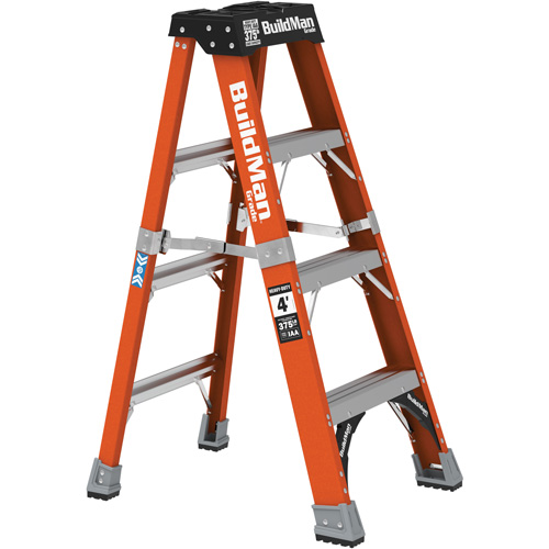 Step Ladder, 4', Fibreglass, 375 lbs. Capacity, Type 1AA Ontario Packaging