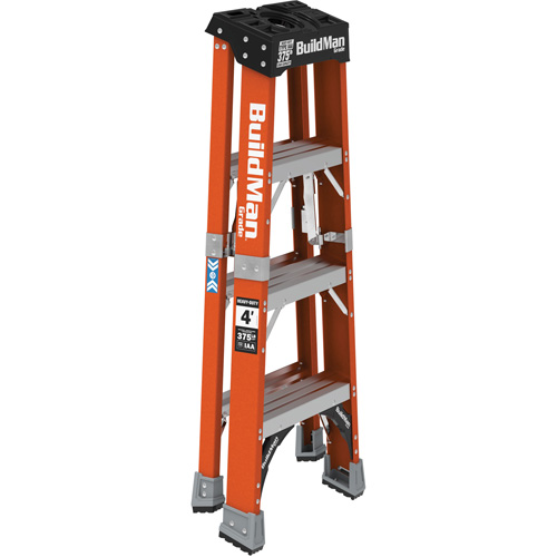 Step Ladder, 4', Fibreglass, 375 lbs. Capacity, Type 1AA Ontario Packaging