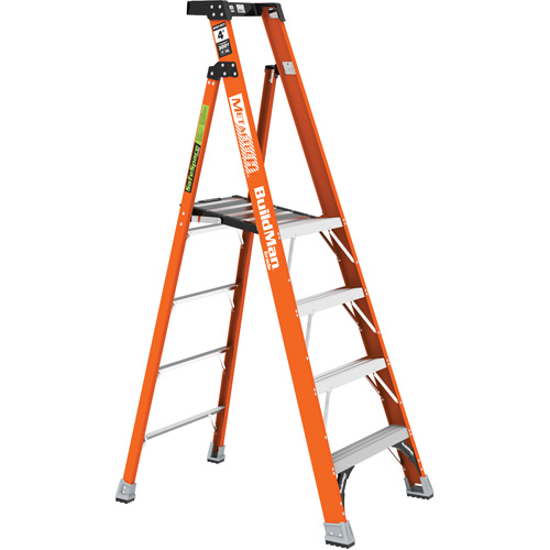 Safespace Platform Step Ladder, 4', 300 lbs. Cap. Ontario Packaging