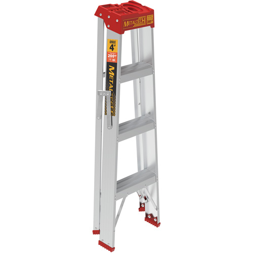 Step Ladder, 4', Aluminum, 200 lbs. Capacity, Type 3 Ontario Packaging