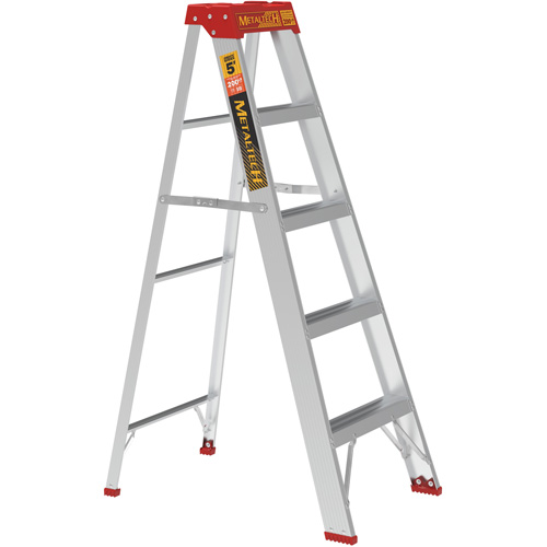 Step Ladder, 5', Aluminum, 200 lbs. Capacity, Type 3 Ontario Packaging