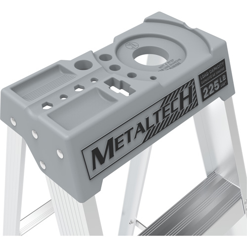 Step Ladder with Paint Tray, 8', Aluminum, 225 lbs. Capacity, Type 2 Ontario Packaging